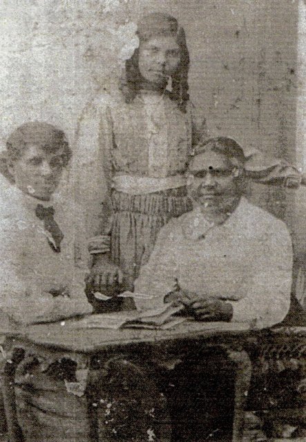 Daisy May Robinson Nee Waters, Millie Waters & Granny Sarah Madoo Waters, St Clair Mission c1907. Wonnarua Nation Aborig Corp 